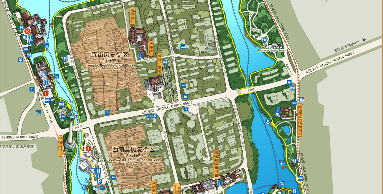 南通濠河標識系統(tǒng)設計 南通濠河標識系統(tǒng)設計